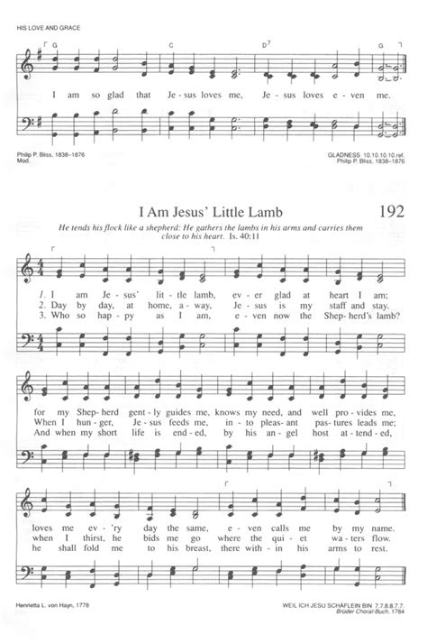 Trinity Hymnal (Rev. ed.) 192. I am Jesus' little lamb | Hymnary.org