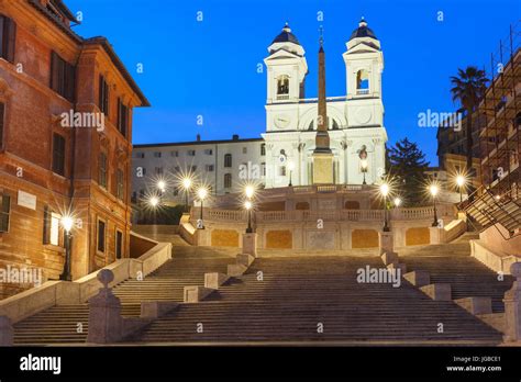 Spanish Steps at night, Rome, Italy Stock Photo - Alamy