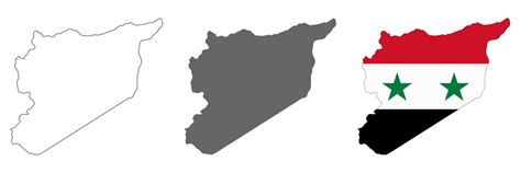 Highly detailed Syria map with borders isolated on background 13048918 ...