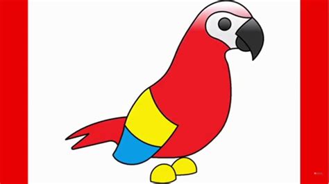 How to Draw a LEGENDARY Parrot From Adopt Me - YouTube