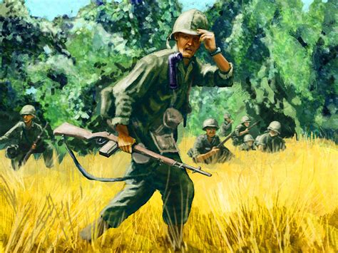 US infantry on patrol, Vietnam War 1965 in 2020 | War art, Vietnam war ...