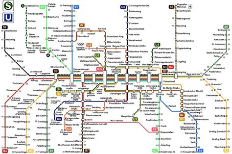 Munich subway map - Subway map munich germany (Bavaria - Germany)