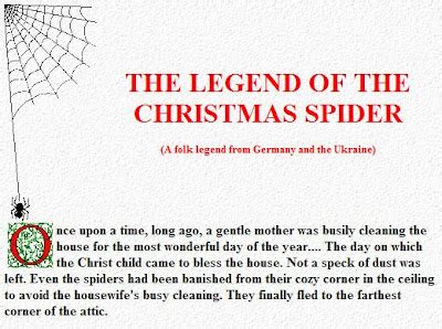 Content in a Cottage: Folk Legend About The Christmas Spider