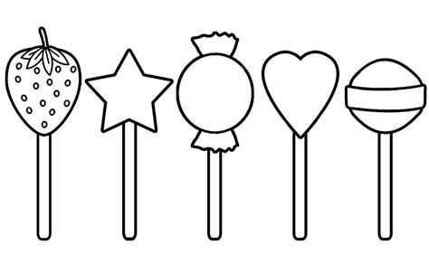 Lollipops And Gumdrops Coloring Pages