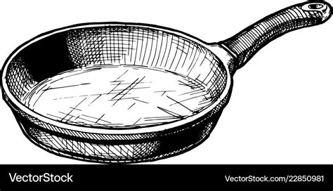 Frying pan Royalty Free Vector Image - VectorStock