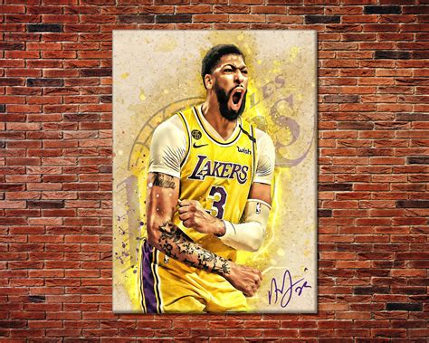 Lakers Portrait Canvas Basketball Canvas Sport Painting Art | Etsy