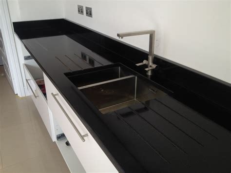 3600mm long Absolute Black Granite Worktop