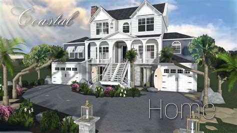 Bloxburg || Coastal role-play house speedbuild | Beach house exterior, Winter house exterior ...