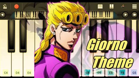 Giorno Theme on piano - YouTube