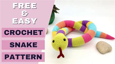 FREE crochet snake pattern | Easy crochet snake tutorial | How to crochet snake Amigurumi ...