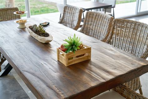 Rectangular Brown Wooden Dining Table and Chairs Set · Free Stock Photo