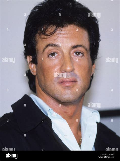 SYLVESTER STALLONE American actor visiting Stockholm 1982 Stock Photo ...