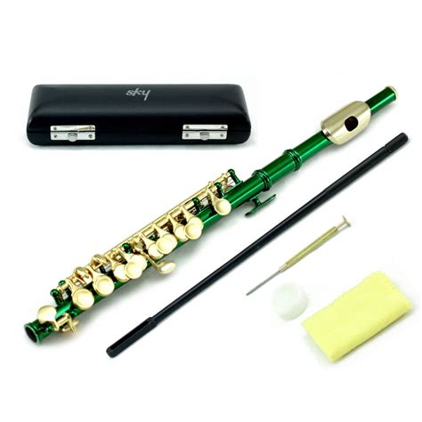 HOLIDAY-SALE!Band Approved SKY Green Piccolo Flute w Gold Keys LIMITED ...