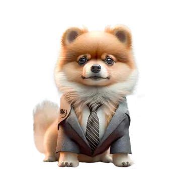 Dog Wearing Business Costume On Transparent, Dog, Business, Puppy PNG Transparent Clipart Image ...