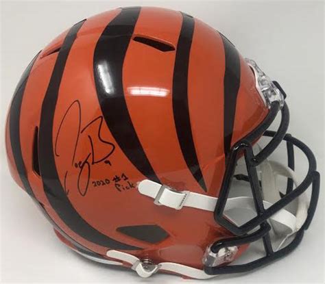 Joe Burrow Signed Bengals Full-Size Speed Helmet Inscribed "2020 #1 Pick" (Fanatics Hologram ...