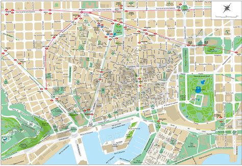 DigiAtlas.com | Barcelona city center street map