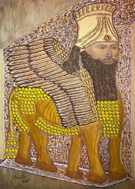 Gilgamish Mesopotamian culture Painting by AlmisfiTa Art | Saatchi Art