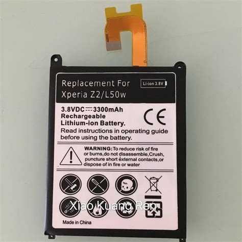 3300mAh Battery For SONY Xperia Z2 L50 L50W L50U L50T D6502 D6503 Mobile Phone Replacement ...