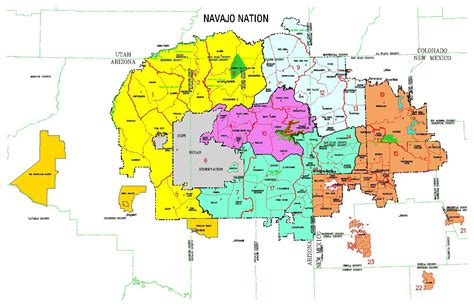 Navajo Nation Reservation Boundaries Map