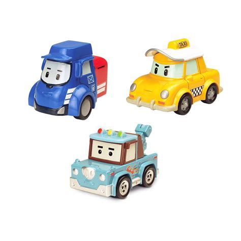 Amazon.com: Robocar Poli Diecasting Set : Posty, Cab, Spooky (Non ...