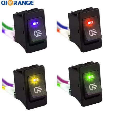 QIORANGE Car LED Fog Toggle Switch Auto Fog Light Rocker Switch B35 DC ...