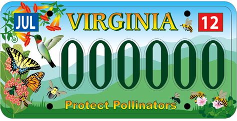 Virginia Loves Pollinators! | License plate designs, License plate ...