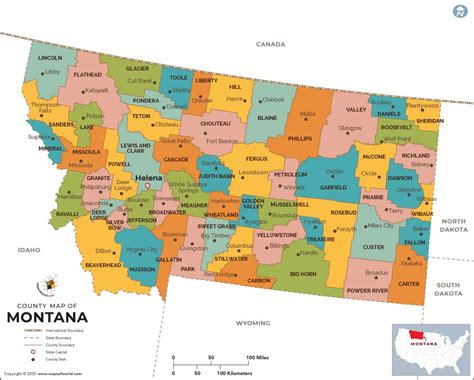 Montana County Map, Montana Counties List