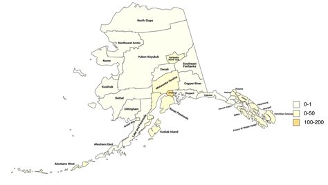 Population Density of Alaska (By Census Designated Area) : r/MapPorn