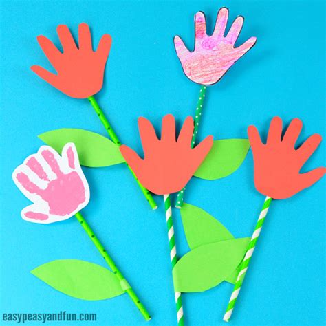 Handprint Flower Craft - Simple Art or Craft Project - Easy Peasy and Fun