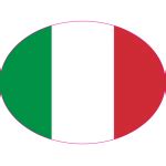 Italy Oval Flag Sticker - U.S. Custom Stickers