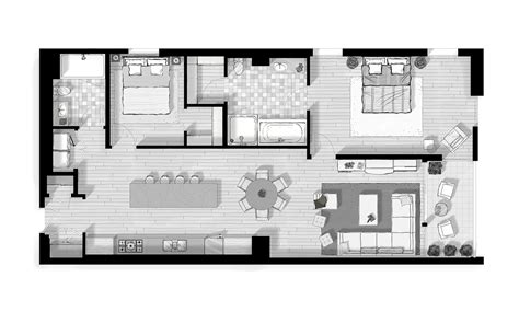 Floor plan rendering :: Behance