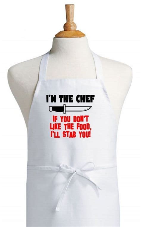 Funny White Cooking Apron I'm the Chef Aprons With - Etsy | Cooking ...