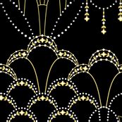 Deco Lace black extra large. - Spoonflower