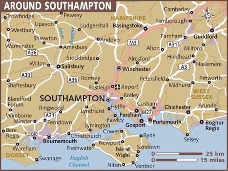 Map of Southampton