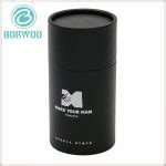 Black cardboard gift leather paper round packaging box | Tube boxes