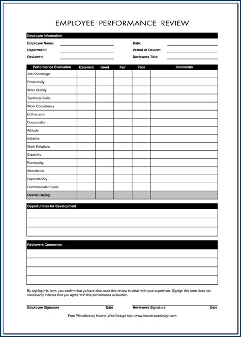 Employee Performance Appraisal Form Example - Form : Resume Examples #goVLdxm3Vv