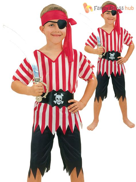 Boys Caribbean Pirate Fancy Dress Costume Kids Book Week Halloween Child Outfit | eBay