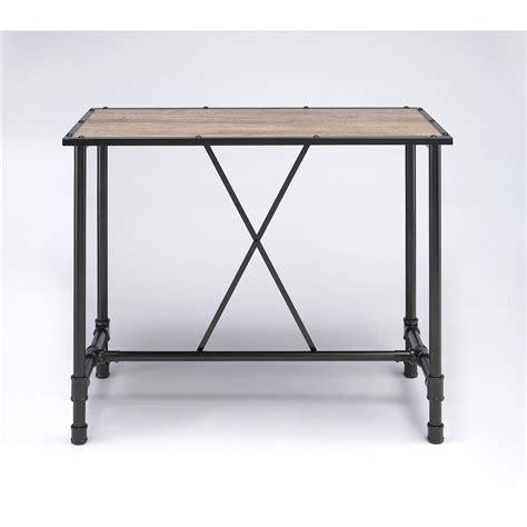 Bar Table Wood Top Metal Steel Frame Heavy Duty Rust Resistant Durable Sturdy 692624813632 | eBay