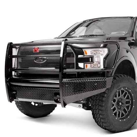 Fab Fours® - Ford F-150 2010 Black Steel Full Width Front HD Bumper ...