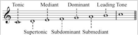 Scale Degrees: Tonic, Super-Tonic, Mediant, Sub-Dominant, Dominant, Sub ...