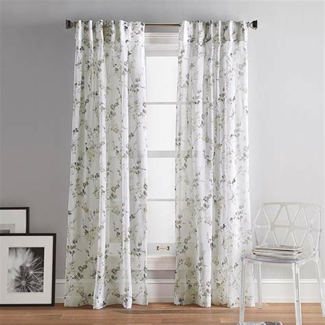 DKNY Wallflower Floral Sheer Rod Pocket Curtain Panels | Wayfair