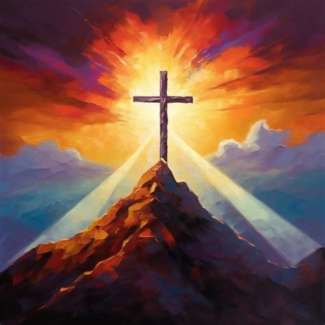 111 Easter Jesus Christ Cross Dramatic Sky Lighting Stock Photos - Free ...