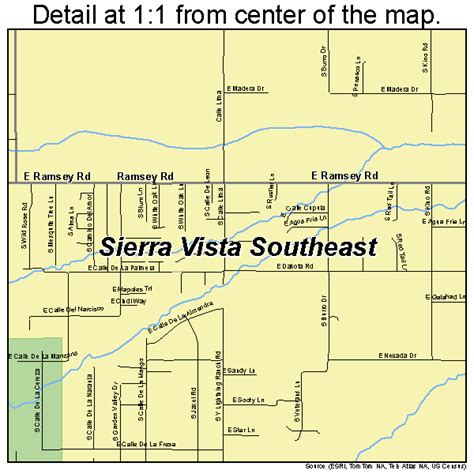 Sierra Vista Southeast Arizona Street Map 0466845