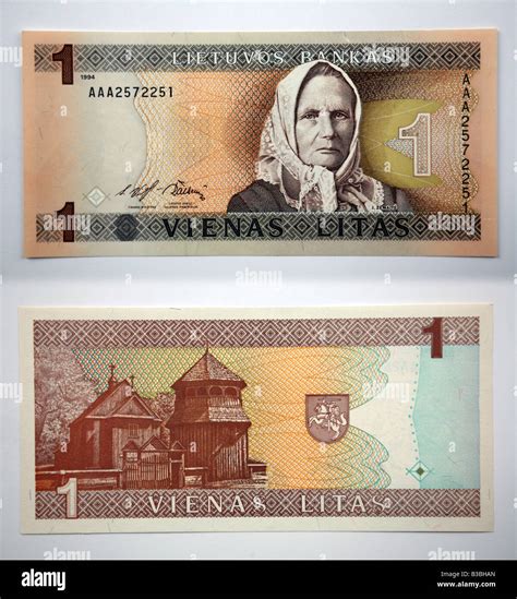 Banknotes of Lithuania. Lithuanian currency are litas Stock Photo - Alamy