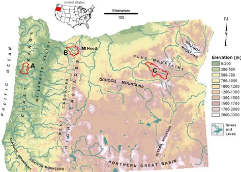 Elevation Map Of Oregon City - Map of world