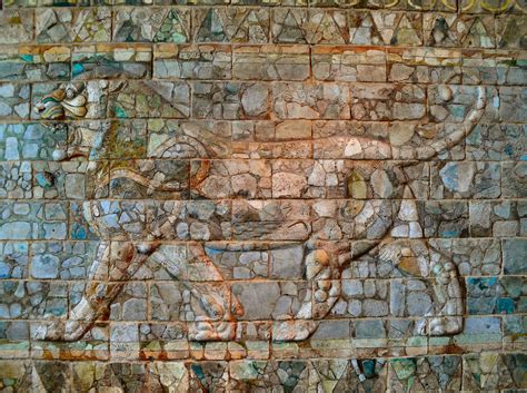 lions from the famous glazed bricks friezes found in the apadana Darius the Great's palace in ...