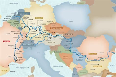 Europe River Cruise Map - Map Of Europe