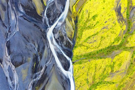 Top view of the field and the river Jigsaw Puzzle (Other, Aerial view) | Puzzle Garage