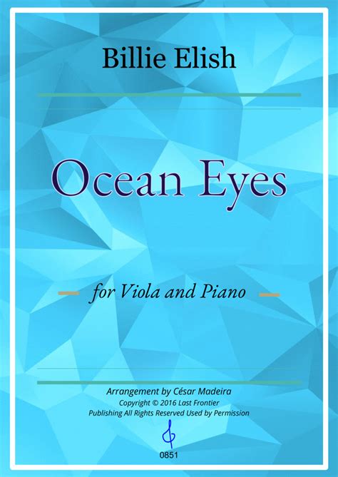 Ocean Eyes Sheet Music | Billie Eilish | Viola and Piano