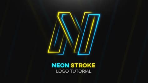 Tutorial | Neon Stroke Logo Design - Photoshop CC 2017 - YouTube